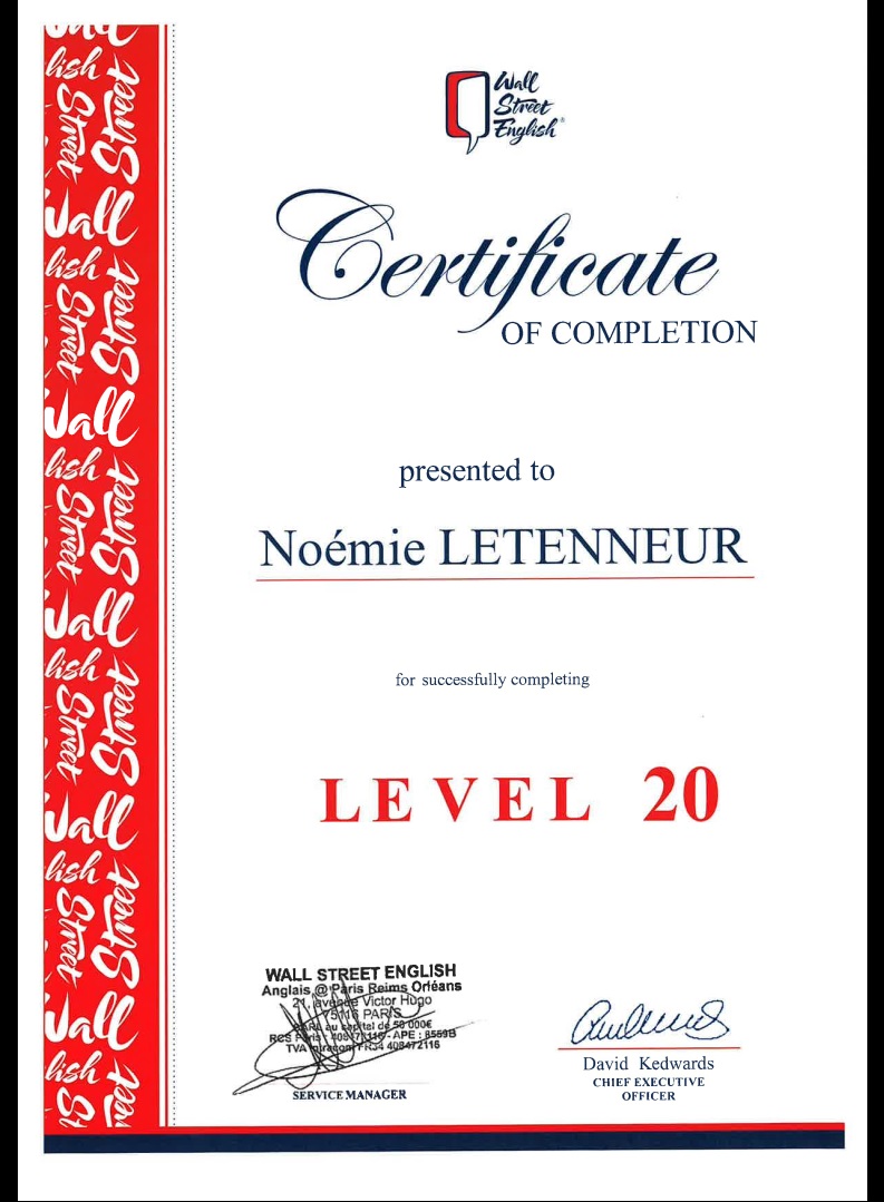 certificat WSE